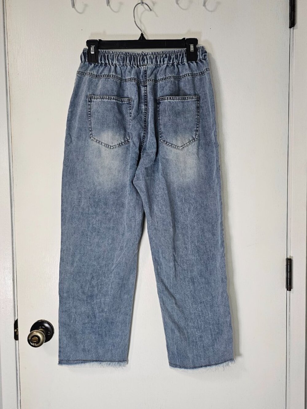 Amazon FTCaynz Waistband Baggy Women's Lightweight Denim Pants - Size Small NEW - Picture 3 of 6